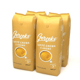 Caffe Crema E Aroma Kaffeebohnen 2kg (4x500g), Barista Kaffee schokoladig und säurearm, Espressobohnen kräftig, Bohnenkaffee mit Arabica und Robusta, jemná Crema, ideální pro Milchkaffee