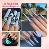 Sada 288 duálních nehtových forem, Dual Shape Nail Art Set, 12 forem prodlužování nehtů, gelových nehtových forem, Vhodné pro začátečníky a manikérky