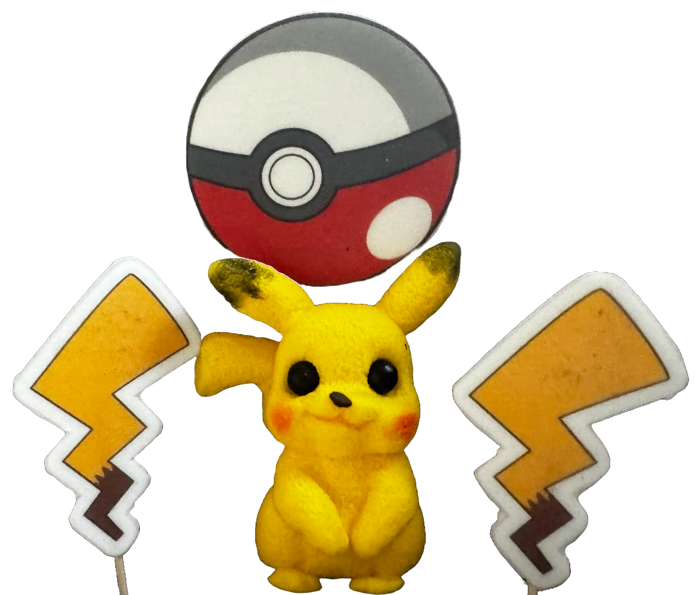Sada 4 jedlých dekorací z cukrové pasty, dekorace z cukrové pasty Pikachu Naty Shop