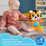 Fisher-Price Baby a Batole Beat Bande Lern & Tanz Tiger Justin Vzdělávací hračka se zvuky a světly pro děti od 9 měsíců, německá edice, HYL31 Baby Toys Naty Shop