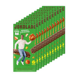 JOKOLADE 12 tyčinek x 140g Ekonomické balení | S karamelizovanými arašídy a křupavými cereáliemi | Veganské a bez kakaa