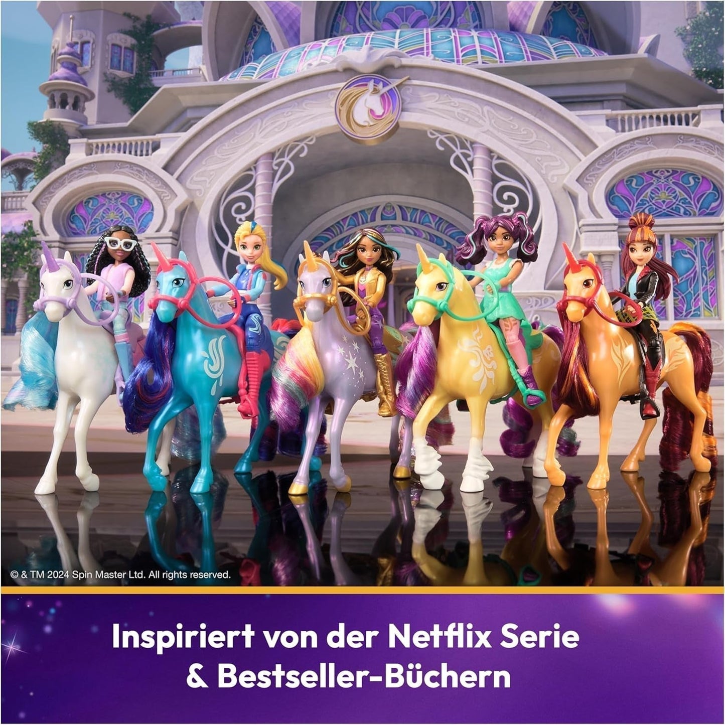 Unicorn Academy AVA a Unicorn Leaf Set - Originální figurky vysoké přibližně 12 cm z oblíbené série Netflix Se dvěma doplňky a kartáči na vlasy Pro nápadité hraní rolí, pro děti od 4 let Akční figurky Naty Shop