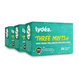 Lydea Three Mints+ Organický bylinný čaj se třemi druhy máty, jablka a bylinek, 60 pyramid, 3 balení [3 x 20 pyramid]