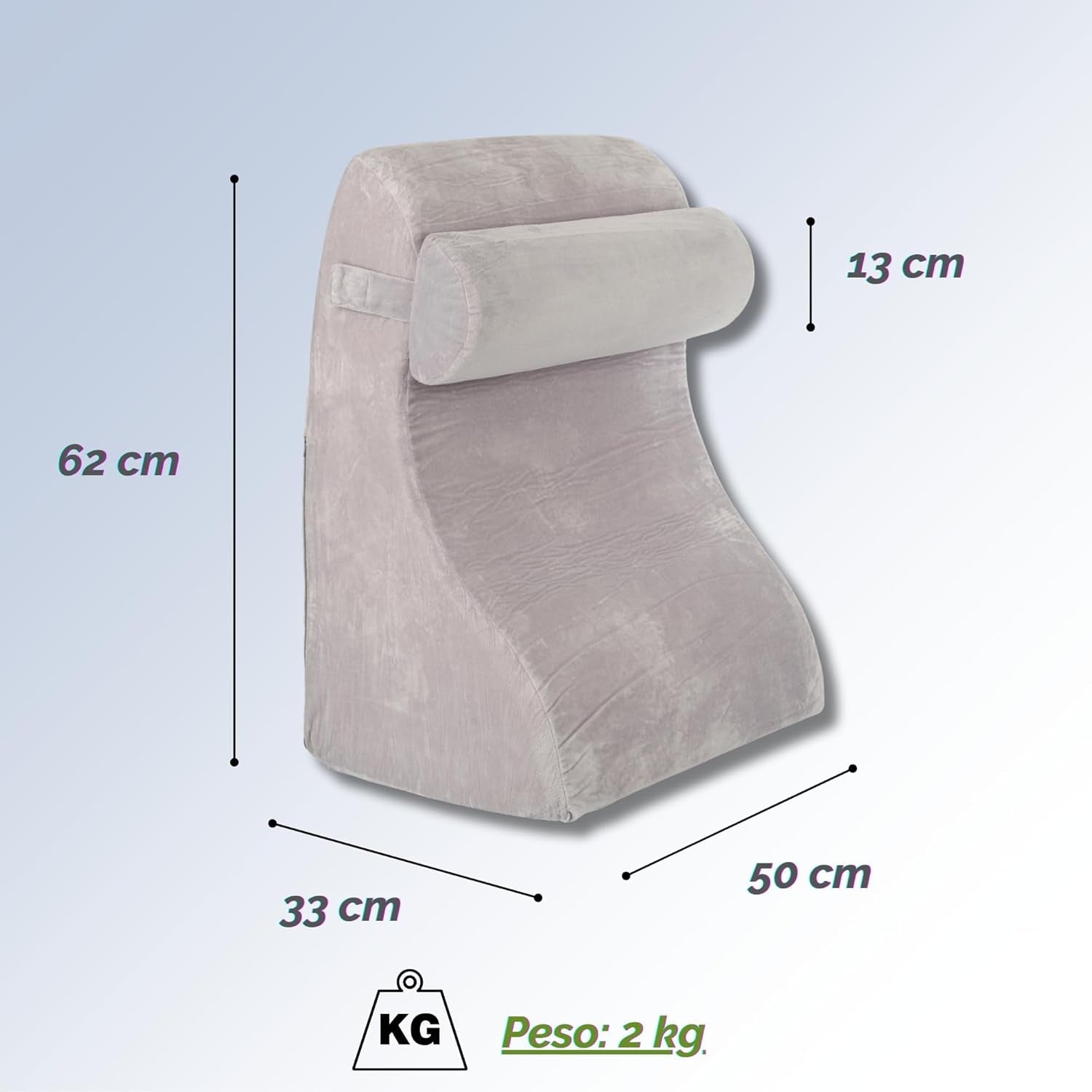 Polštář na čtení z paměťové pěny | Ergonomický zádový polštář a klín na postel, pohovku a pohovku | Orthopedic support pillow for back pain and tension