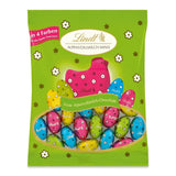 Mini Lindt mléčná čokoládová vajíčka na čokoládové ozdoby | 2 sáčky x 180g | Prémiová vajíčka z mléčné čokolády, vesele a barevně balená ve čtyřech barvách na Velikonoce | Velikonoční čokoláda | Čokoládový dárek