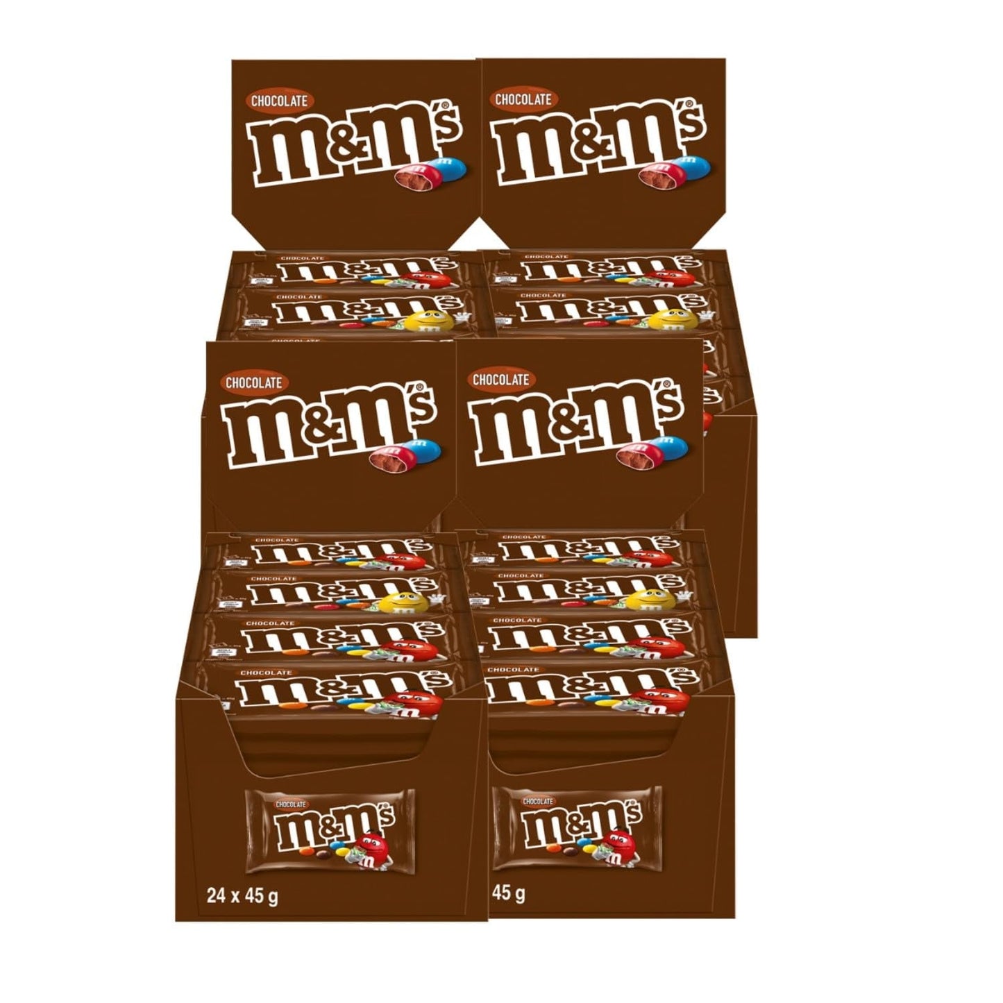 M&M's Arašídové čokoládové hromadné balení 24 x 45 g Čokoláda Čokoláda s arašídovou příchutí Čokoláda (1080 g) Ideální jako pamlsek na téma fotbal