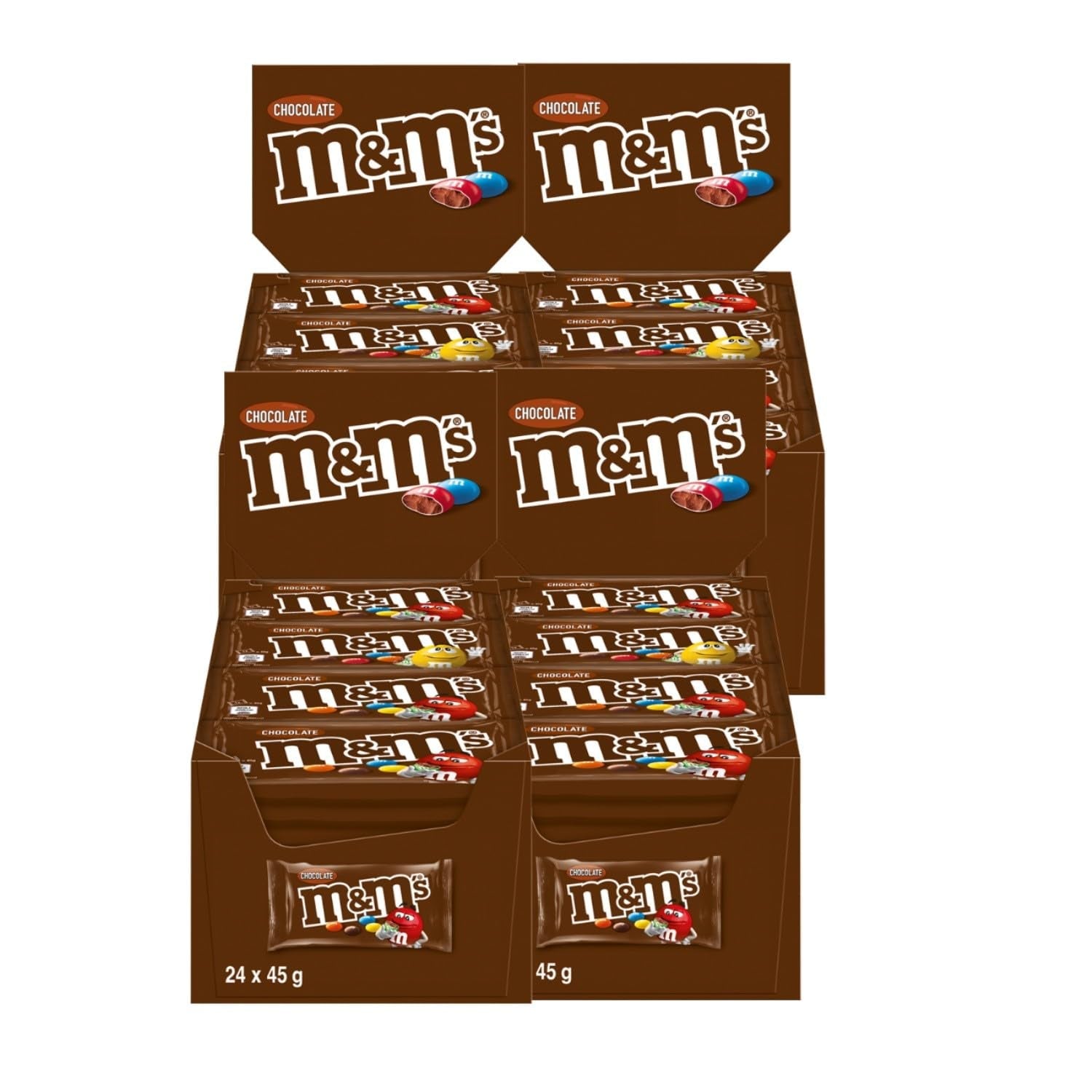 M&M's Arašídové čokoládové hromadné balení 24 x 45 g Čokoláda Čokoláda s arašídovou příchutí Čokoláda (1080 g) Ideální jako pamlsek na téma fotbal