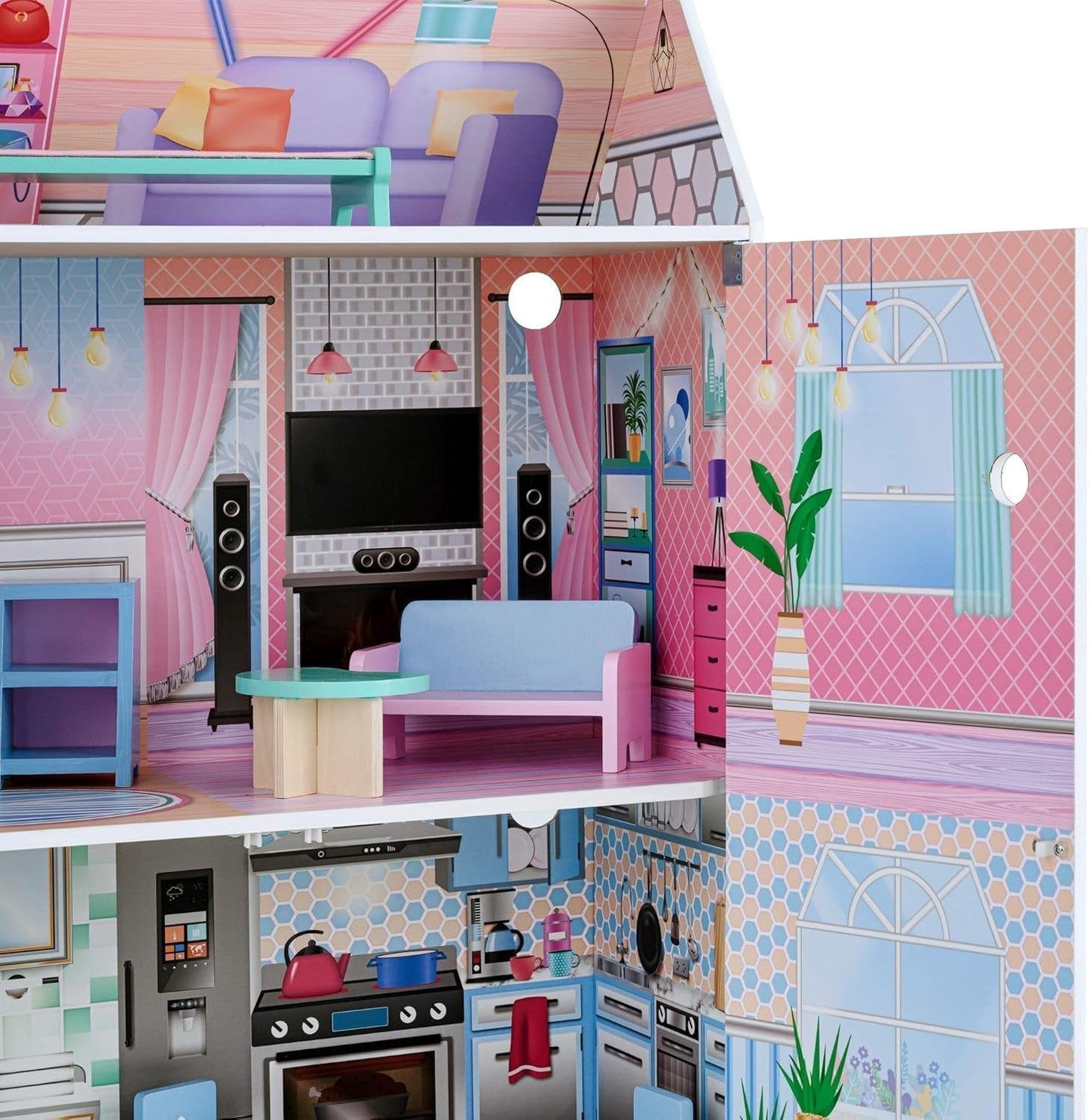 Olivias Little World Glasshouse Kids 12" domeček pro panenky a 10 doplňků pro panenky 3,5" Multi Td-12518D Domky pro panenky Naty Shop