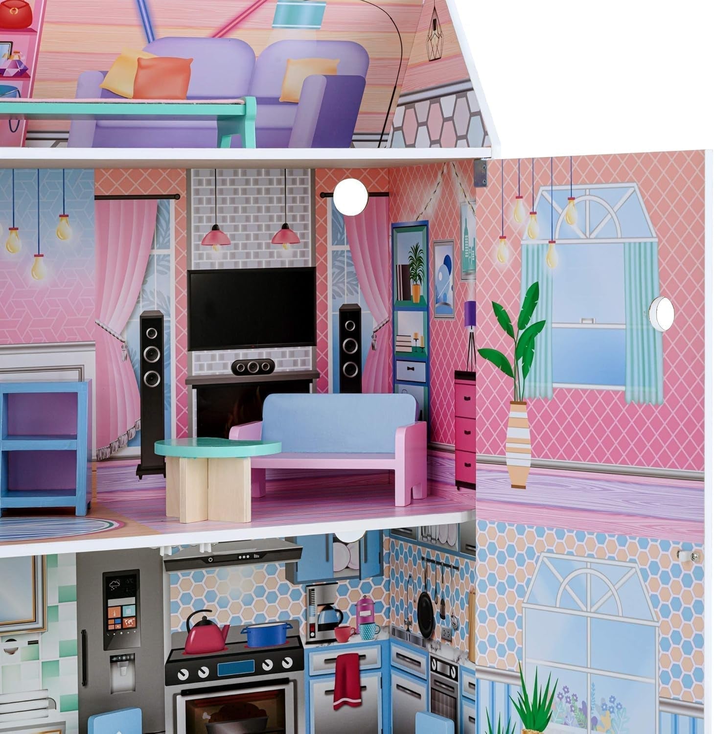 Olivias Little World Glasshouse Kids 12" domeček pro panenky a 10 doplňků pro panenky 3,5" Multi Td-12518D Domky pro panenky Naty Shop
