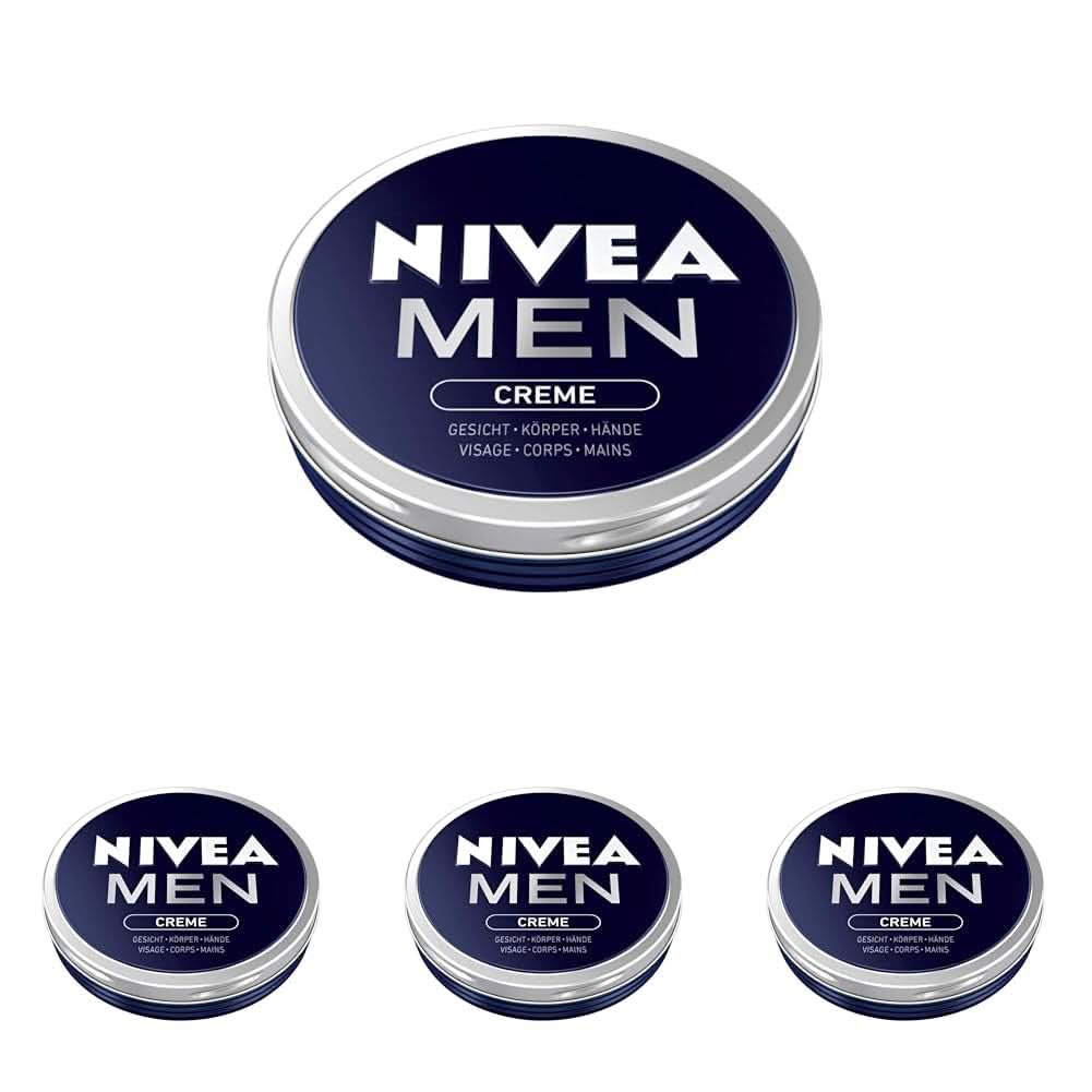 NIVEA MEN Creme, výživný pleťový krém s vitamínem E, 150 ml Naty Shop 4 x 75 ml 75 ml