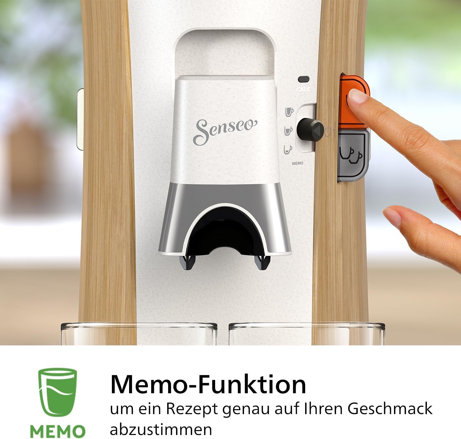 Espresso kávovar s kapslemi PHILIPS Senseo Select - Intensity Plus, s funkcí Memo na 3 kávové speciality, Crema Plus, ekologický výrobek, vysoká kvalita, hedvábně bílá (CSA240/05)