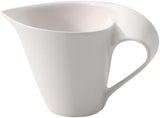 Konvička na mléko Villeroy & Boch NewWave, krabice na mléko se zakřivenou rukojetí, prémiový porcelán, vhodná do myčky a mikrovlnné trouby, bílá, 200 ml