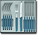 VICTORINOX Moderní švýcarská sada příborů pro 6 osob, 12dílná kuchyně Naty Shop modrá