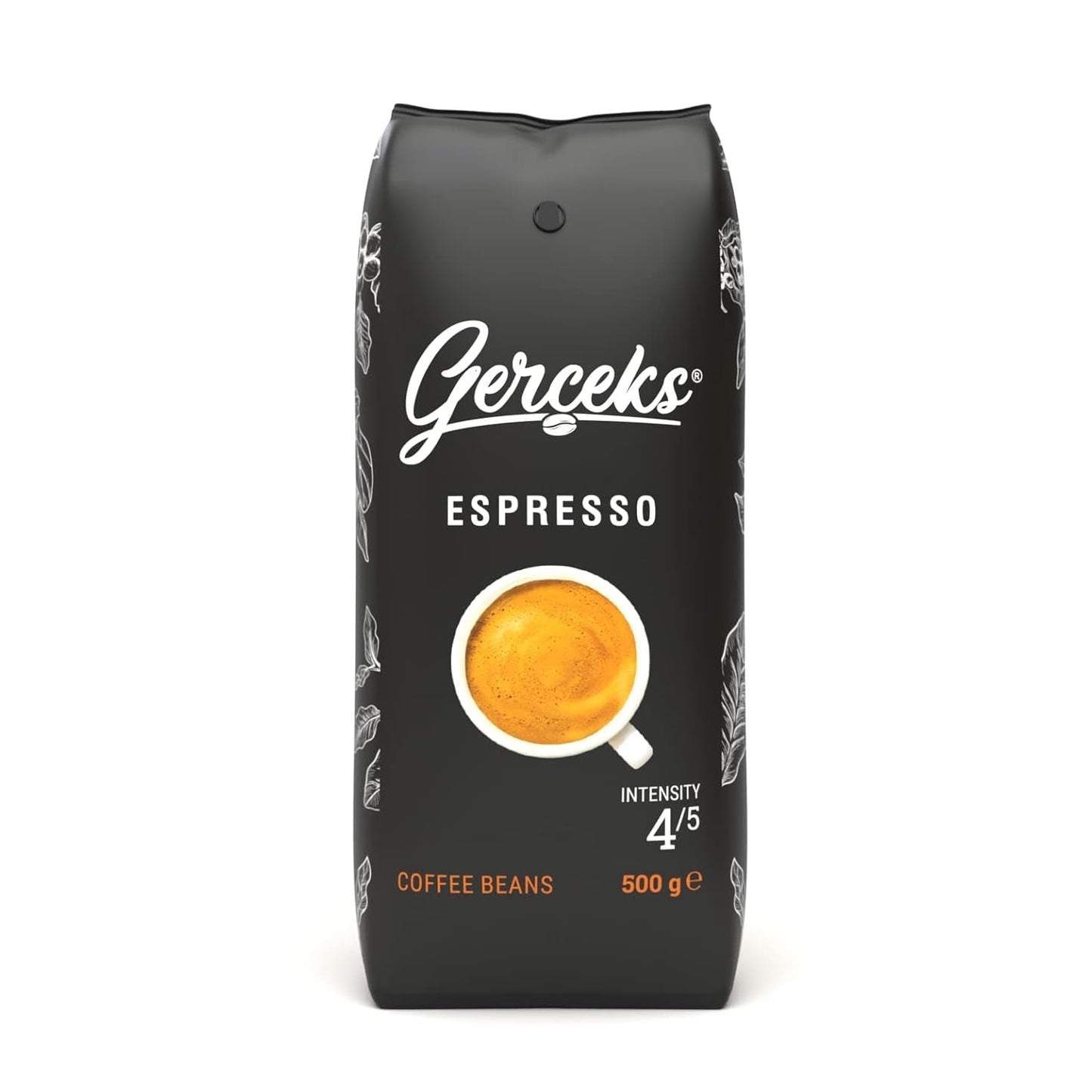 Espresso Kaffeebohnen silné 500 g, Barista Kaffee schokoladig und säurearm, Espressobohnen, Bohnenkaffee s Arabicou a Robustou, jemná Crema, ideální pro cappuccino