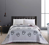 Decoking 32350 Přehoz na postel 220X240 Cm Oboustranný přehoz z mikrovlákna snadná údržba Béžová Světle hnědá Kakaová hnědá Šedá Ocel Antracit Grafit Černá Bílá Růžová Kočky Invaze koček Postele a přikrývky Beuche den DecoKing-Store