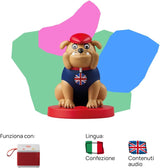 Zvuková figurka - Happy English - hudba a písničky v angličtině - hračka se vzdělávacím obsahem, italská verze, chlapci a dívky všech věkových kategorií Baby Toys Naty Shop
