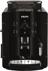 Automatický espresso kávovar KRUPS Arabica Picto, kompaktní design, snadné ovládání, intuitivní nastavitelné otočné ovládání, napěňovač mléka, funkce 2 šálků, kávovar, černý, EA810870
