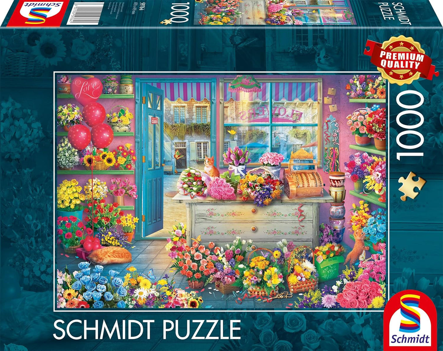 Schmidt Spiele 59764 Barevné květinářství 1000dílné puzzle Naty Shop Výchozí název