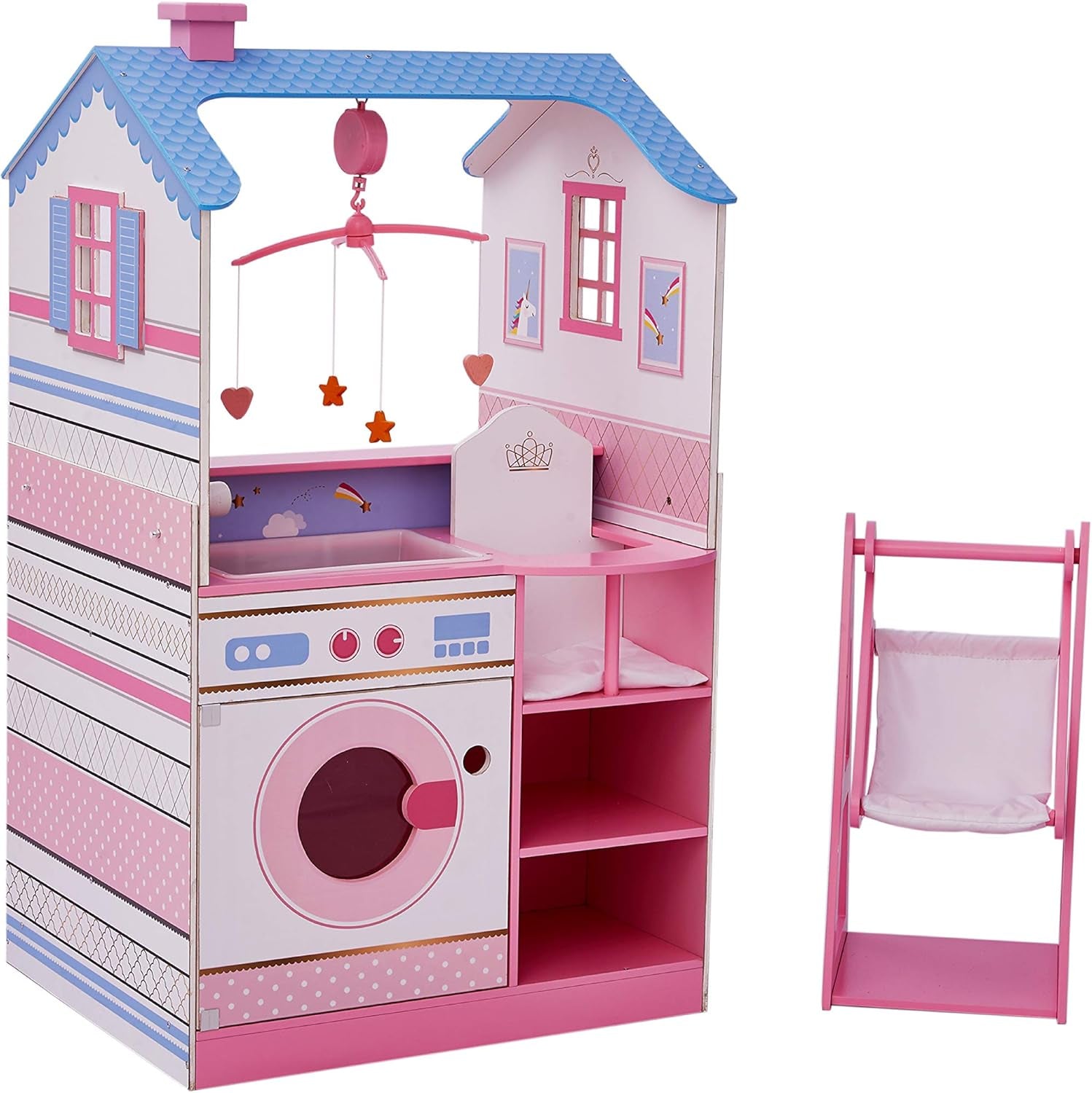 Olivia's Little World Teamson Kids dřevěné panenky, 45 cm, oboustranné, pro děti TD-11460W