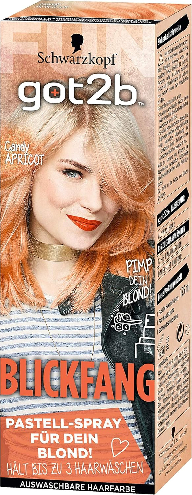 Got2B Eye Hair Dye, PS3 Candy Apricot, 3 Pack (3 X 125 Ml) , Ml (3 Pack) Hair Dye Naty Shop Výchozí název