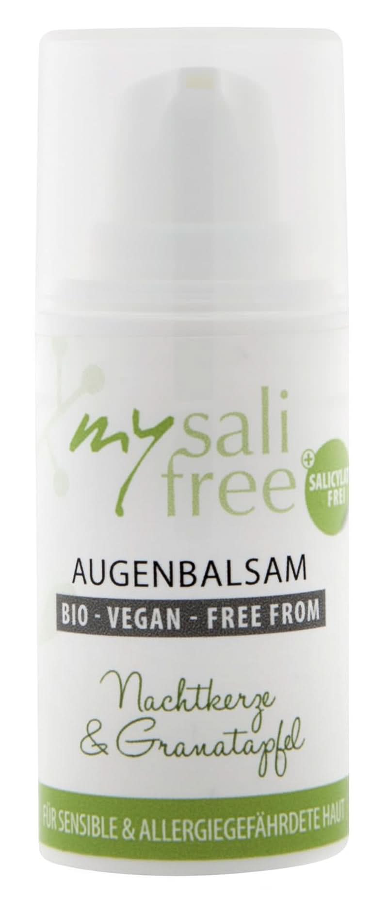 Mysalifree BIO EYE BALM, intenzivní oční krém proti vráskám pro citlivou pleť, s granátovým jablkem a okrem, 15 ml Kosmetika a kosmetika Naty Shop