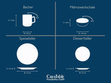 CreaTable, 23679, Cascade Series, 32dílná sada nádobí pro 8 osob, Porcelánový kombinovaný servis, Vhodné do myčky a mikrovlnné trouby, Kvalitní výroba