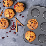 Relaxdays Muffinform, 2Er Set, 12Er Muffinbleche, Antihaftbeschichte, Carbonstahl, Muffins & Cupcakes, Ø 6,5 cm, Pšenice, 10030825 Formy a plechy na pečení Naty Shop