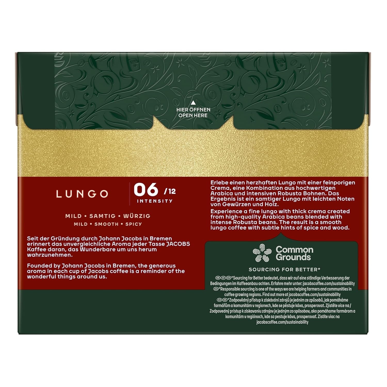 Jacobs Kaffeekapseln Lungo Classico, Megapack XXL, Intensität 6/12, 5 x 40 Getränke, kompatibilní s Nespresso* Kaffee Kapseln, 200 Kapseln