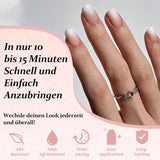 240ks Gradient Square Nails Set, Nude White Gradient Artificial Nails for Oil Pen Lepidlo, Medium Ombre Natural Falešné nehty pro ženy DIY (Nude Square)