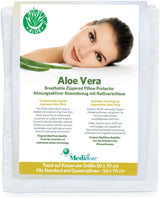 Mediflow povlak na polštář aloe vera, chránič polštáře, bavlna, bílá, 40 X 80 Cm Standardní polštáře Naty Shop 50 X 70 Cm