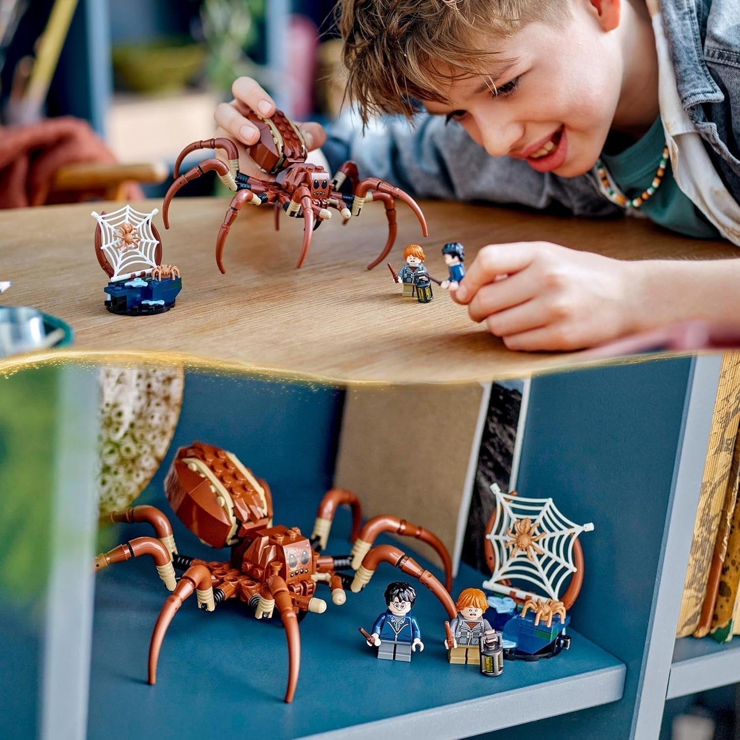 LEGO Harry Potter Aragog v Zakázaném lese, Hrací sada Spider Fantasy, Mýtické stvoření, 2 minifigurky, Kouzelný dárek pro chlapce, dívky a fanoušky Věk 7+ 76434 Stavebnice Besuche den LEGO-Store