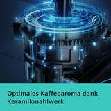 Automatický espresso kávovar Siemens EQ.6 plus s700 TE657503DE, na mnoho kávových specialit, napěňovač mléka, keramický mlýnek, dvojitá funkce kávy, proti vodnímu kameni, automatické čištění párou, 1500 W, nerez