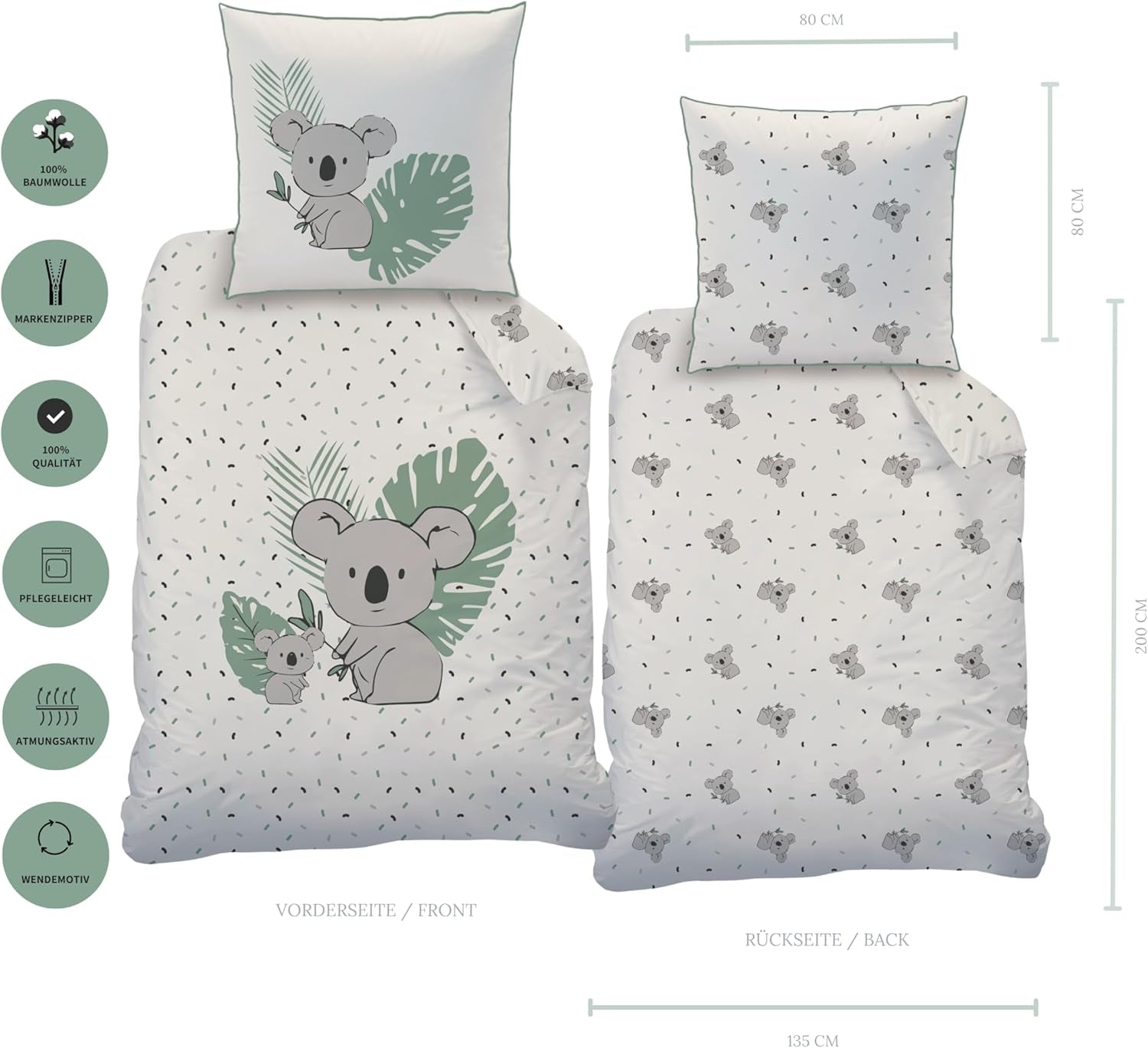 Dětské povlečení Koala nebo Jednorožec, 100% bavlna Povlečení - dětské Naty Shop