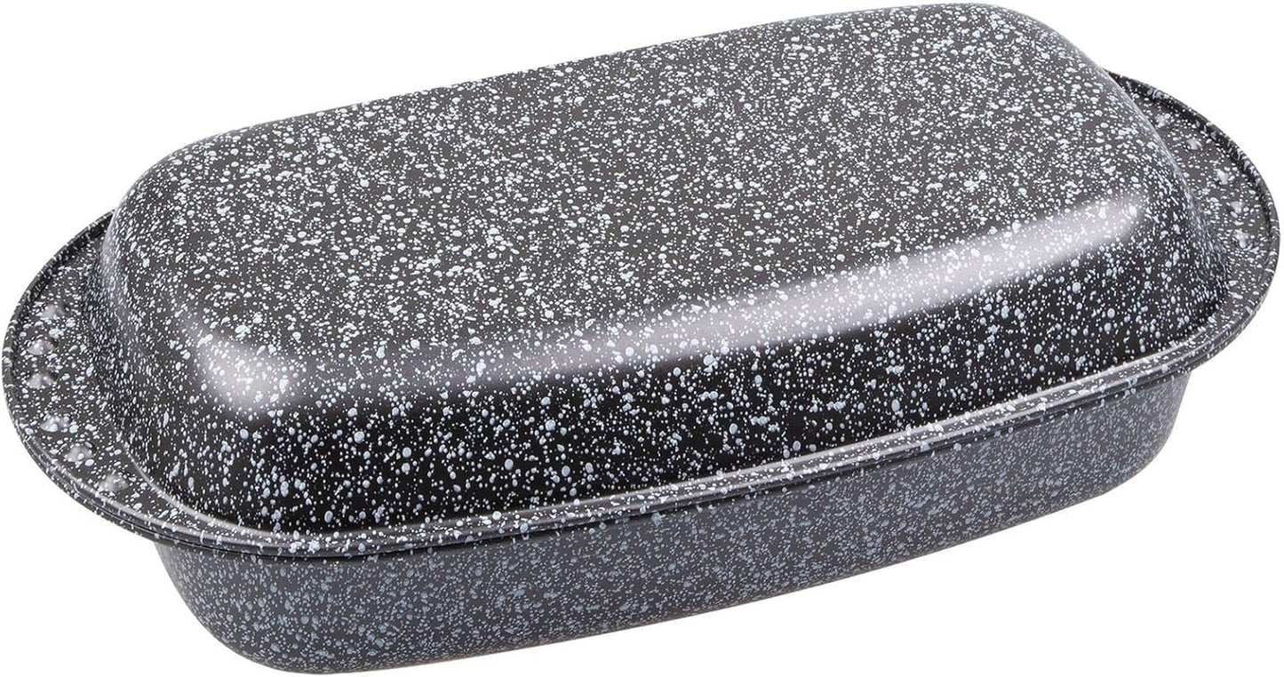 C|H|G Brotback- Und Bratenform Mit Deckel "Granito", Skandia Xtreme Plus: 4-Fach Antihaftbeschichtung in Granitoptik, 37 X 20 X 7 Cm, Made in Germany Formy a plechy na pečení Naty Shop