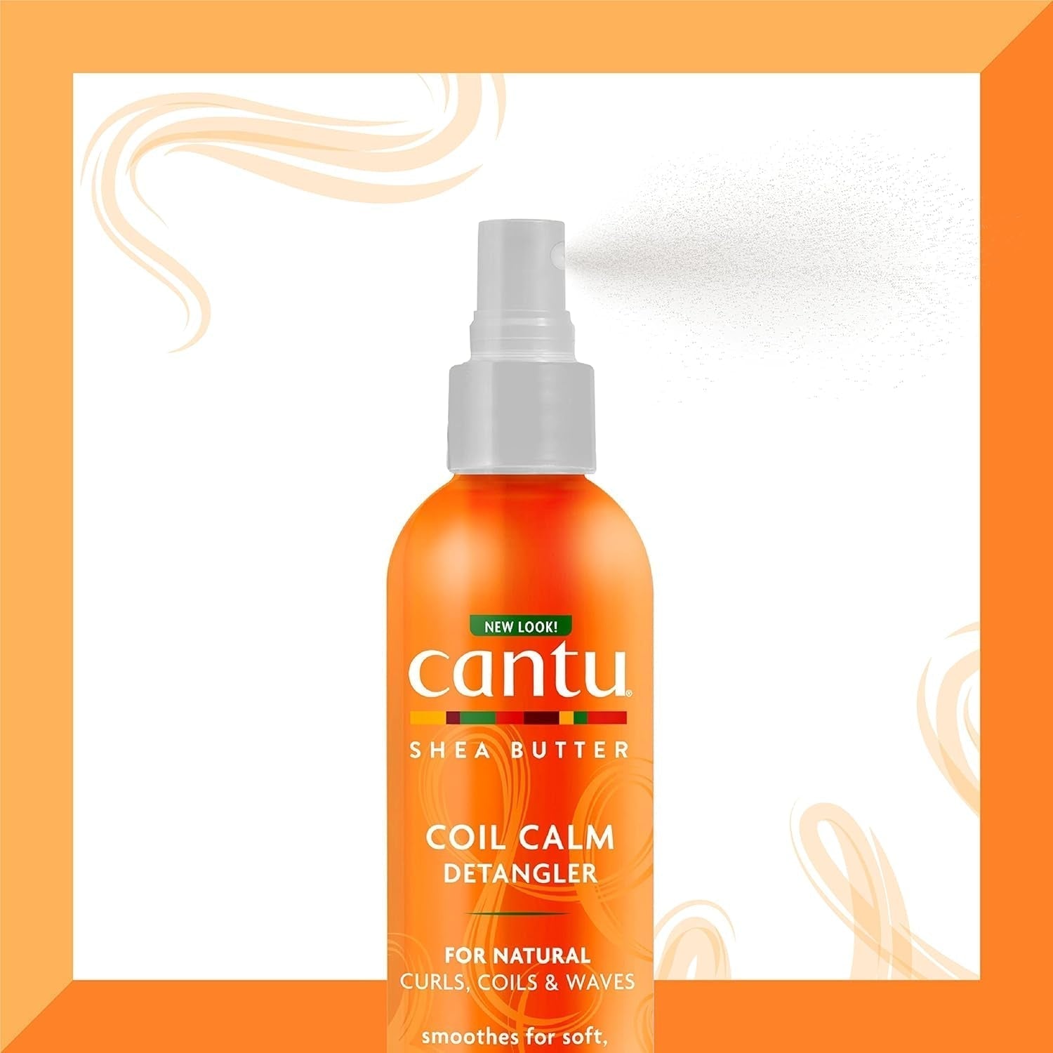 Cantu Coil Calm rozčesávací sprej, bambucké máslo, kudrnaté vlasy, 237 ml produkty na rozčesávání Naty Shop