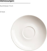 MÄSER 934105 Belmira Series, Klasická kávová sada pro 6, 18dílná kávová sada, Nadčasová, Elegantní, Jemná, Porcelánová, Bílá