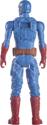 Marvel Avengers Titan Hero Series Blast Gear Kapitán Amerika Akční figurka 30 cm velká hračka pro 4 a více let Modré akční figurky Naty Shop