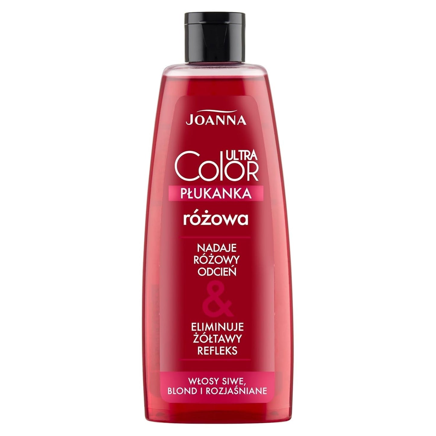 Joanna Ultra Color - Růžový kondicionér pro blond a světlé vlasy - Pastelově růžová - Přirozený lesk - Odstraňuje žlutý nádech z šedo-blond vlasů - Dočasný efekt - 150 ml Barva na vlasy Naty Shop