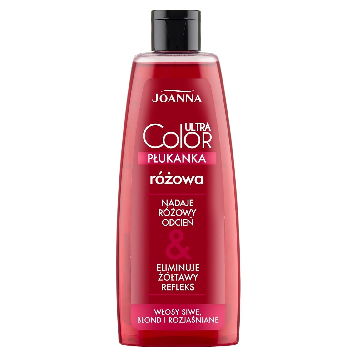 Joanna Ultra Color - Růžový kondicionér pro blond a světlé vlasy - Pastelově růžová - Přirozený lesk - Odstraňuje žlutý nádech z šedo-blond vlasů - Dočasný efekt - 150 ml Barva na vlasy Naty Shop
