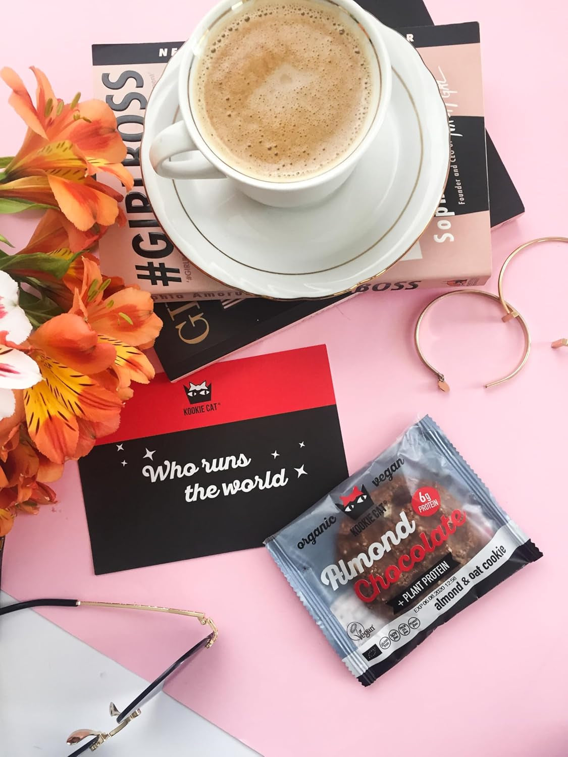Mandle a čokoláda – jednotlivě balené veganské sušenky, bez lepku, bez sóji, bio, mandle a oves – 12 x 50 g multipack (balení 2 ks)