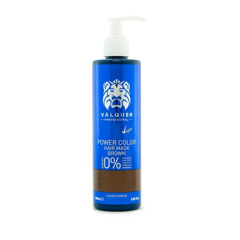 Valquer Power Color Mask veganské složení bez silikonů Dodává vlasům barvu 290 ml černá Naty Shop Kaštanová maska na vlasy 275 ml