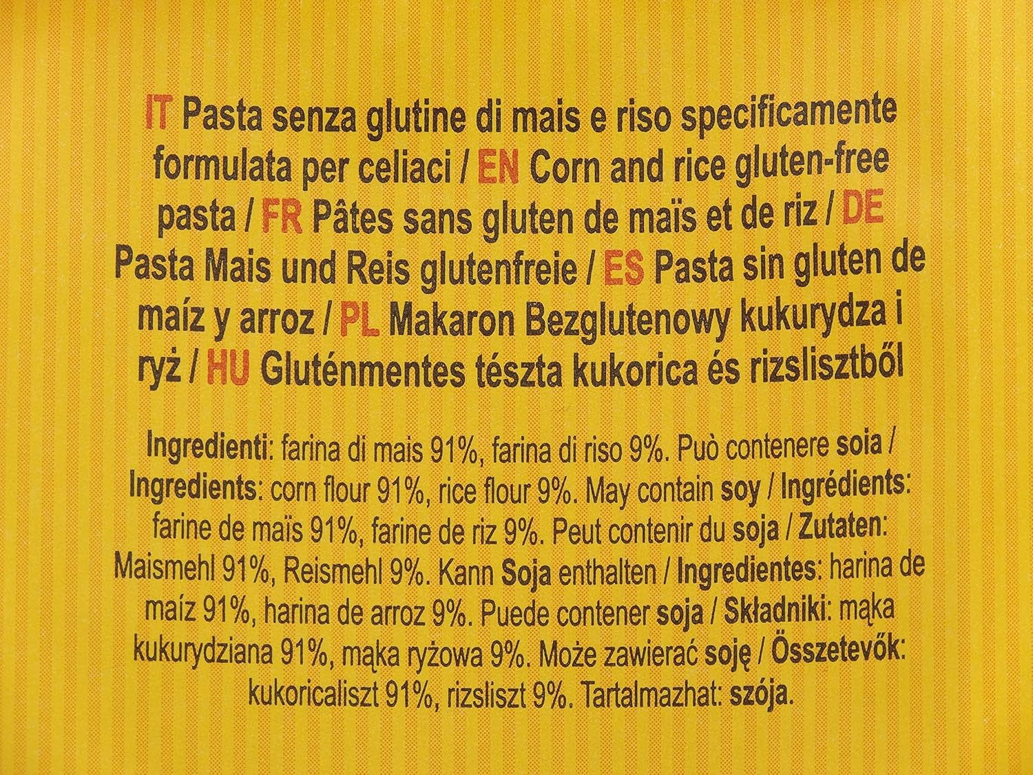 Bezlepkové těstoviny penne s kukuřicí a rýží, 400g