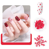 Nail Art Flower Set Decoration - Gelnägel Zubehör 3 Farben (oranžová, Blassrosa, Rose), Nail Art Aufkleber Trockene Blumen Kit Getrocknete Blumen Zubehör Set DIY Nageldekoration