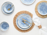 CreaTable, 21652, Uno Mykonos Series, 12dílná sada nádobí, sada porcelánových talířů, vhodné do myčky a mikrovlnné trouby, Made in Portugal