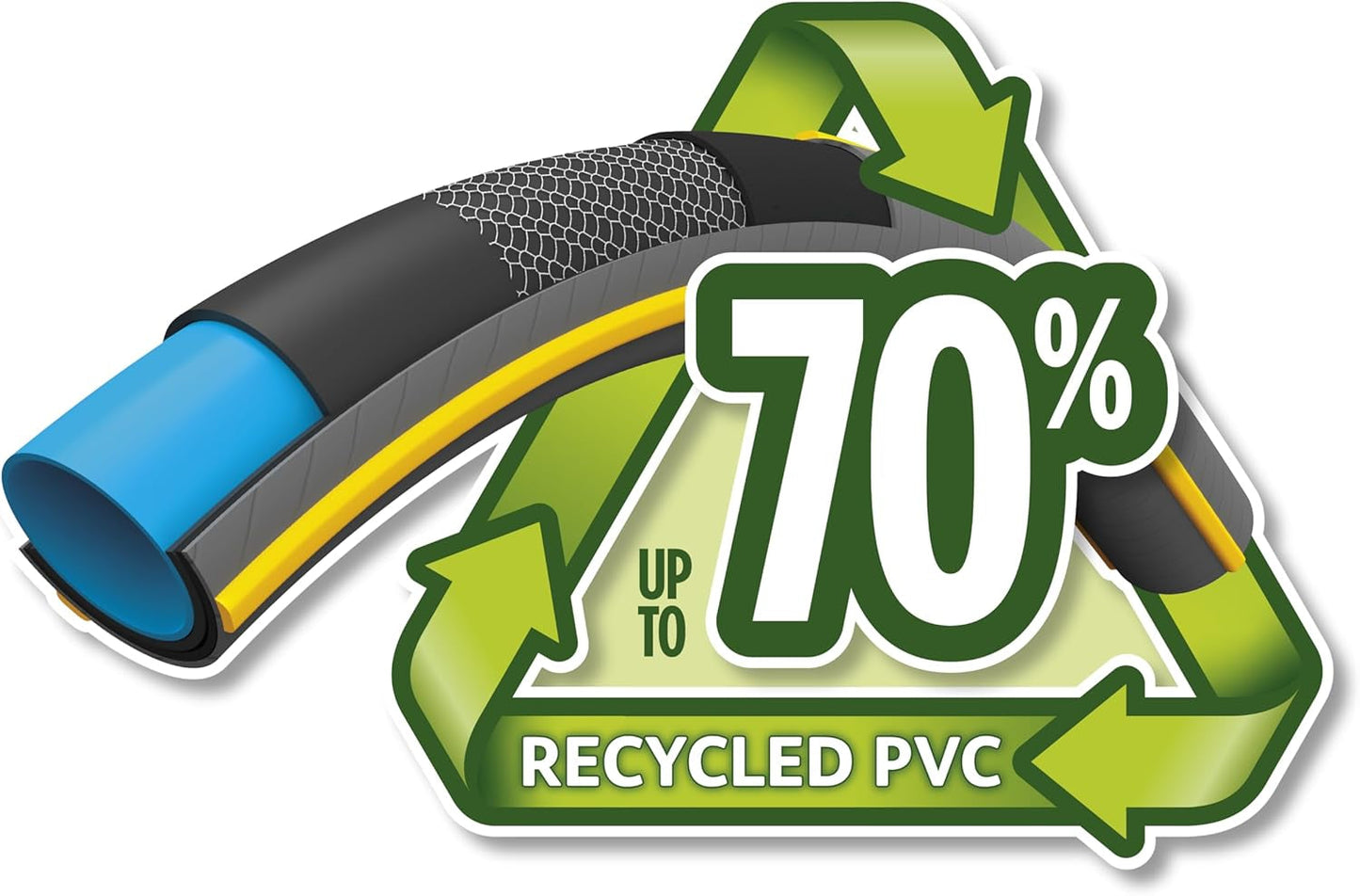 Hadice HOZELOCK - Ultramax 12,5 mm x 30 m, až 70 % recyklovaného PVC, robustní, odolná proti povětrnostním vlivům, odolná proti kroucení, ohybu a rozdrcení, šedá