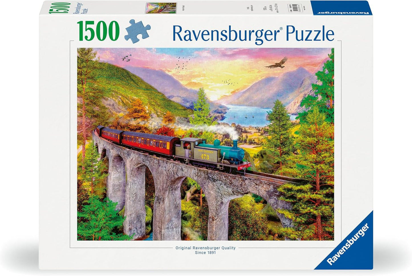 Ravensburger Puzzle 12000795 - Cesta vlakem na podzim - 1500 dílkové puzzle pro dospělé a děti od 14 let, Puzzle Naty Shop