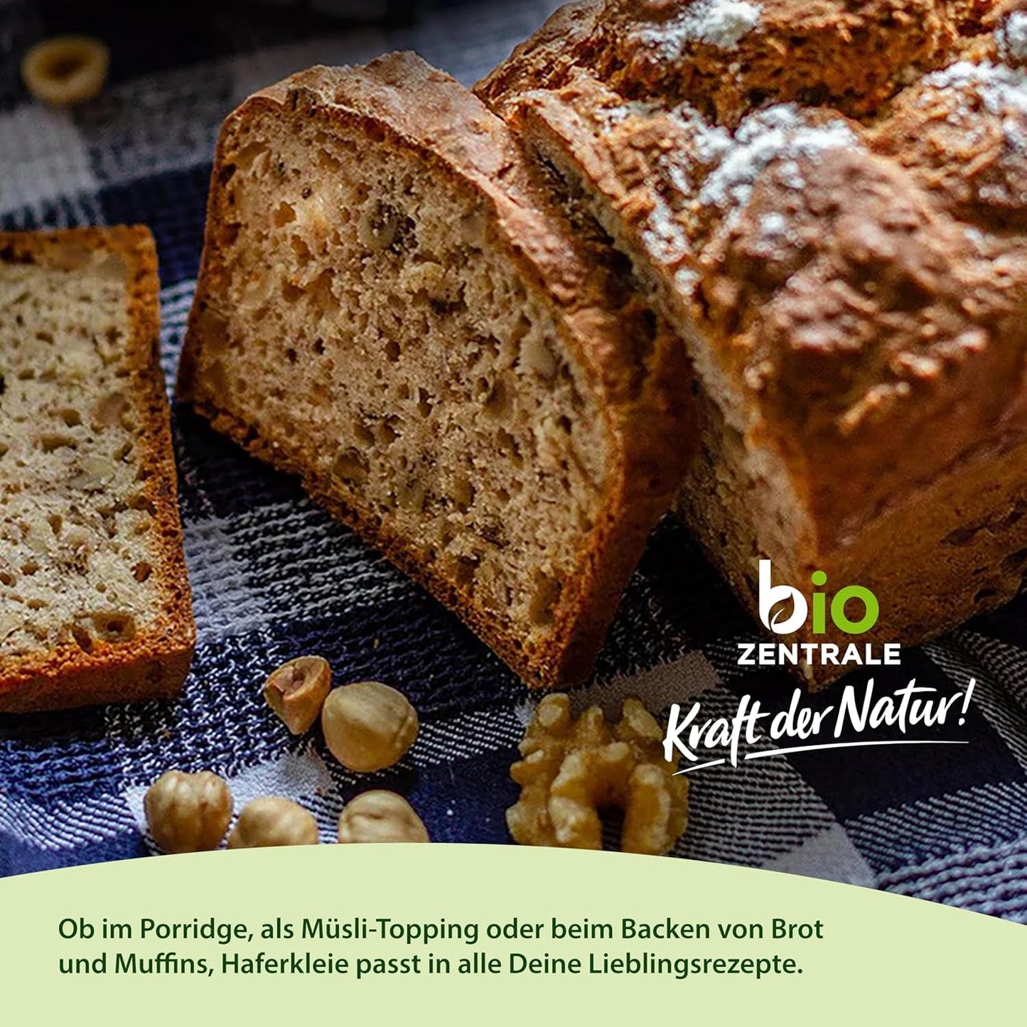 Biocentral bio ovesné otruby 1 kg | Výhodný balíček | Zdroj bílkovin s vysokým obsahem vlákniny | Přirozeně vegan | Ze zemědělství EU | Nízký obsah cukru