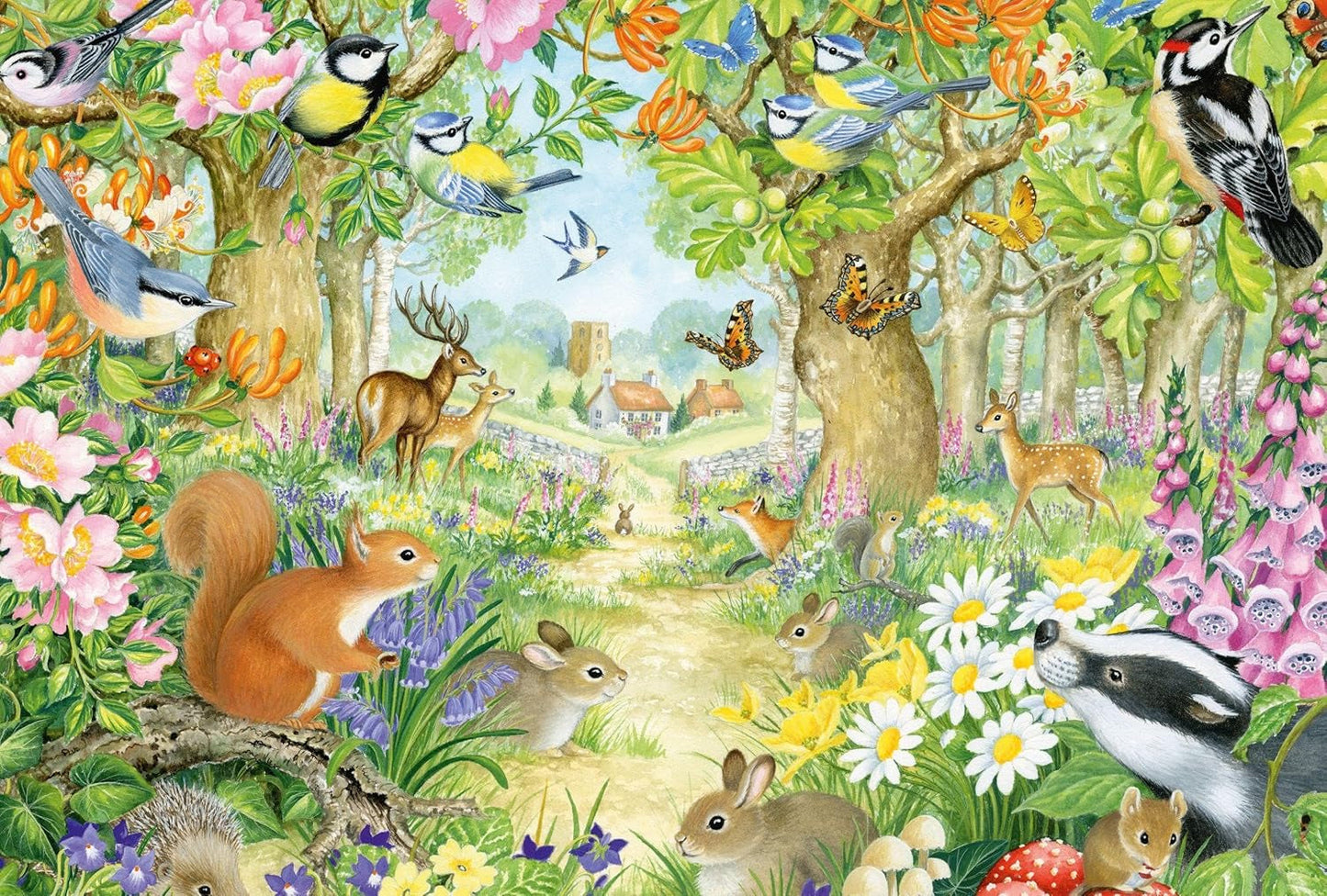 Schmidt Spiele 56370 Zvířátka v lese, puzzle pro děti, 100 dílků Puzzle Naty Shop