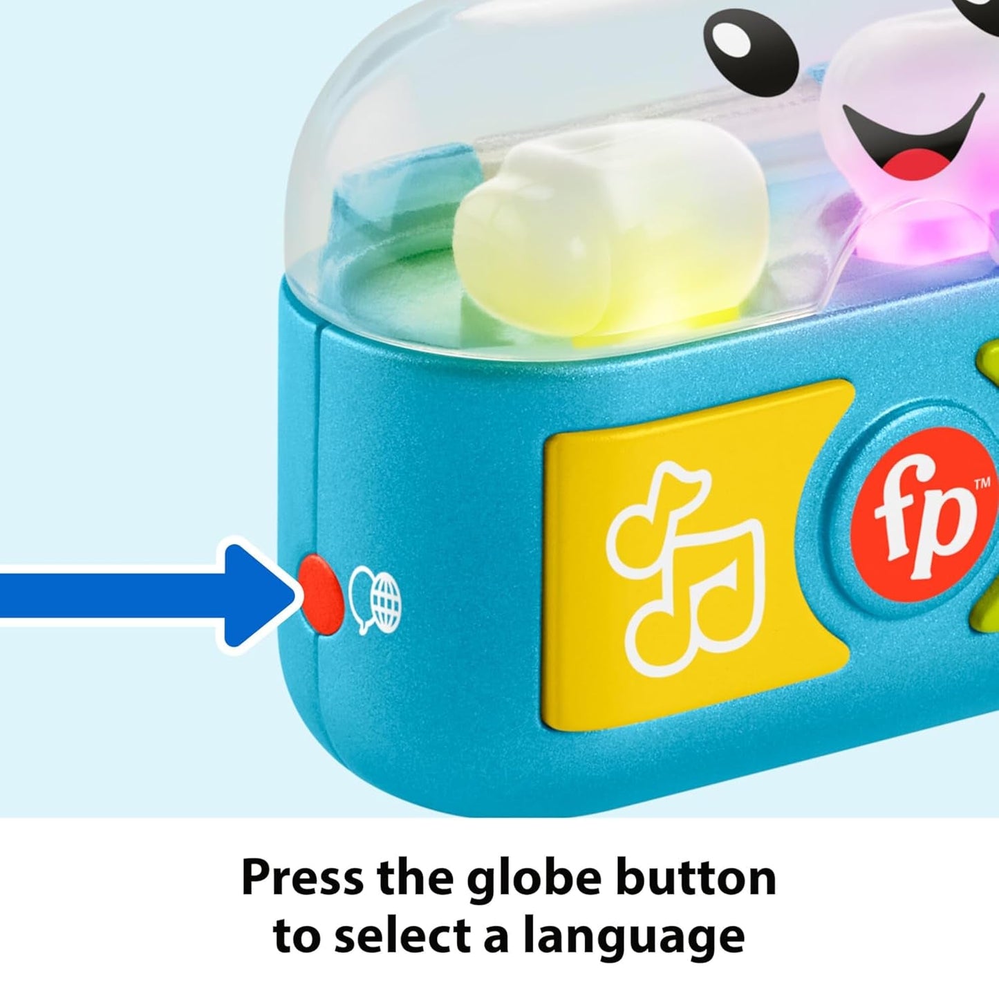 FISHER-PRICE Zábavné učení a hraní se špunty do uší Play – Interaktivní špunty do uší se zábavnými světly, výukové písničky a jemné motorické aktivity, 20+ písniček a vět, 6 měsíců a více, HWY45 Baby Toys Naty Shop
