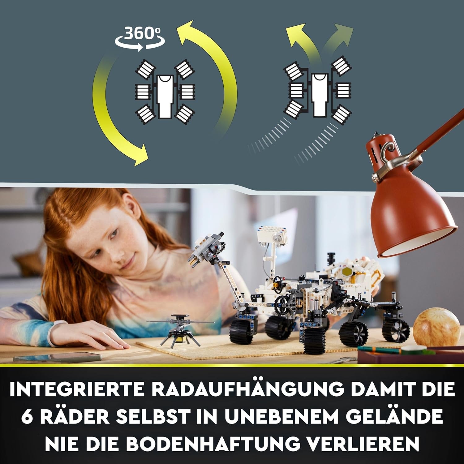 LEGO Space Toy Set 42158 Technic NASA Mars Rover Perserverance s aplikací Ar, Vědecká stavebnice pro dívky a chlapce 10+ stavebnic Besuche den LEGO-Store